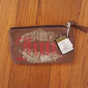 *NWT* Tan Cloth Makeup Bag